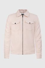 Ecru Cream Viscose Blend Lined Jacket