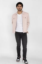 Ecru Cream Viscose Blend Lined Jacket