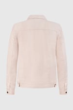 Ecru Cream Viscose Blend Lined Jacket