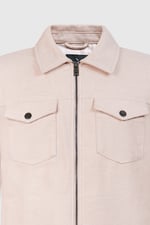 Ecru Cream Viscose Blend Lined Jacket
