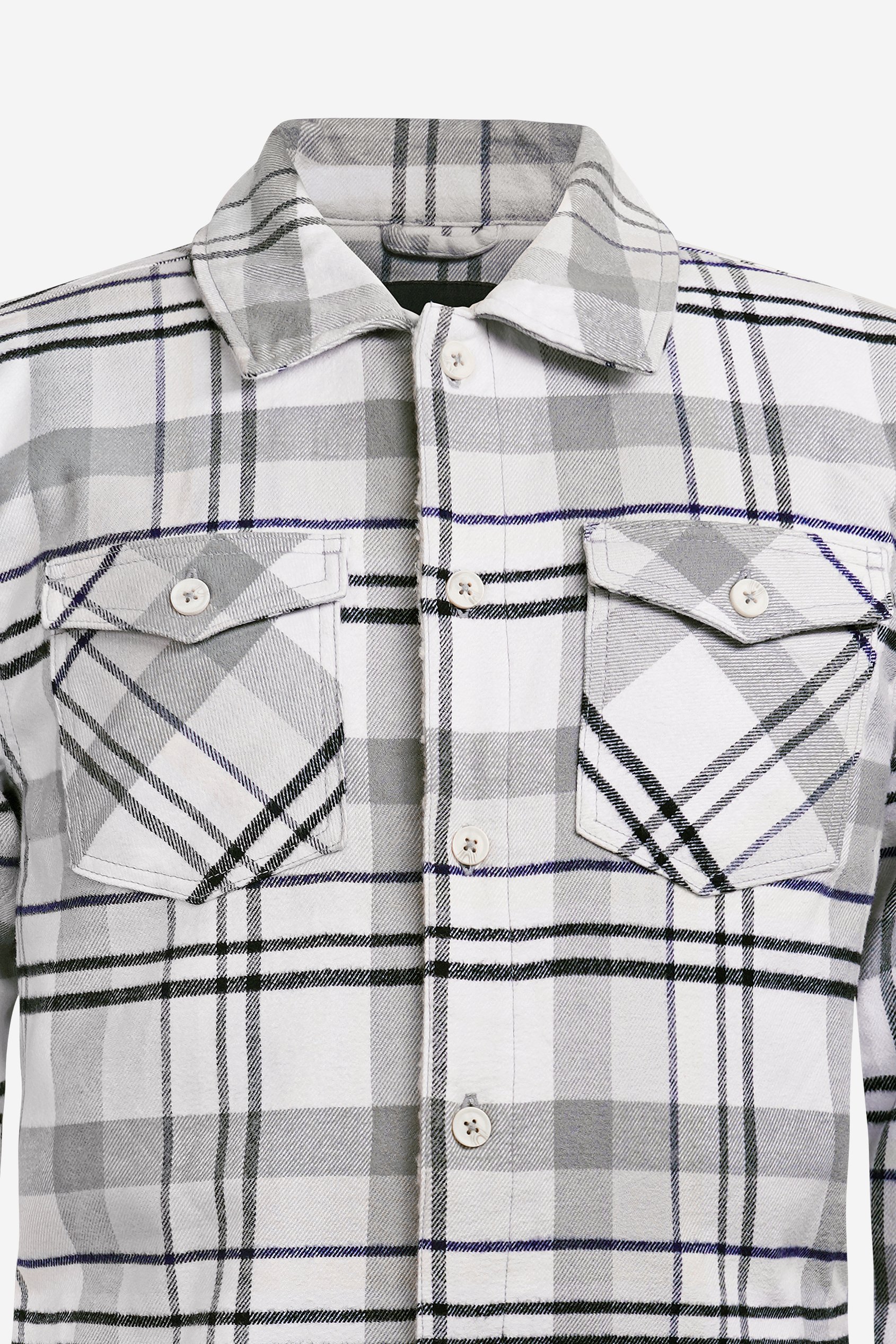 Borg Lined Plaid Check Shacket