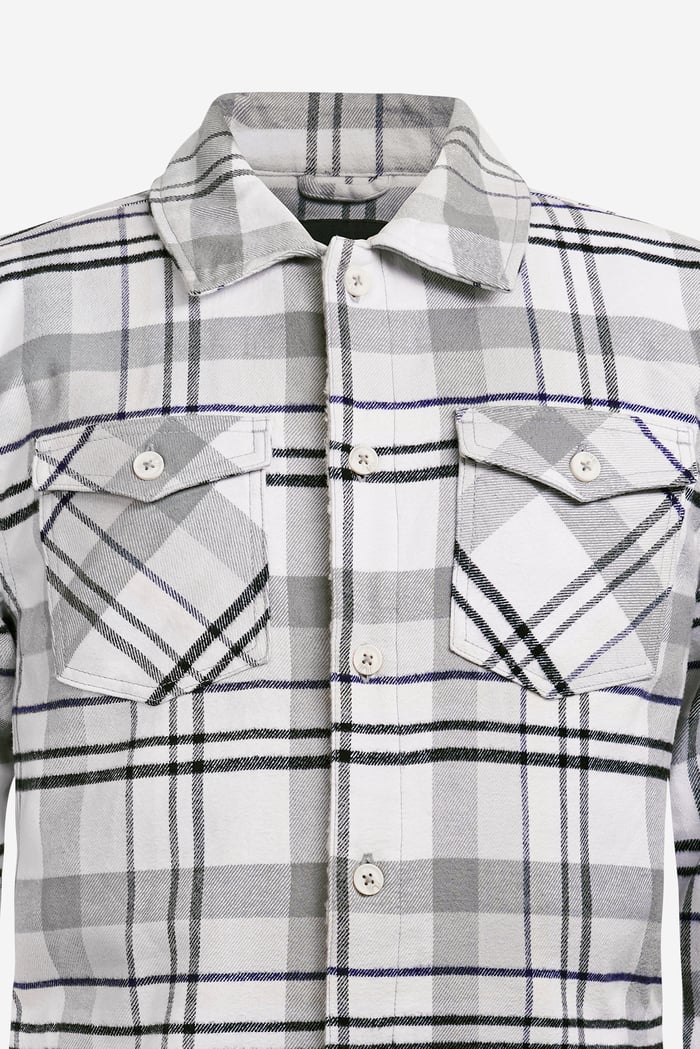 Borg Lined Plaid Check Shacket