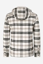 Check Hooded Borg Lined Shacket