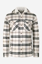 Check Hooded Borg Lined Shacket