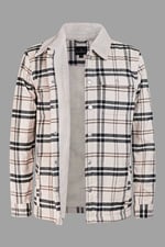 Tartan Check Borg Lined Cotton Shacket