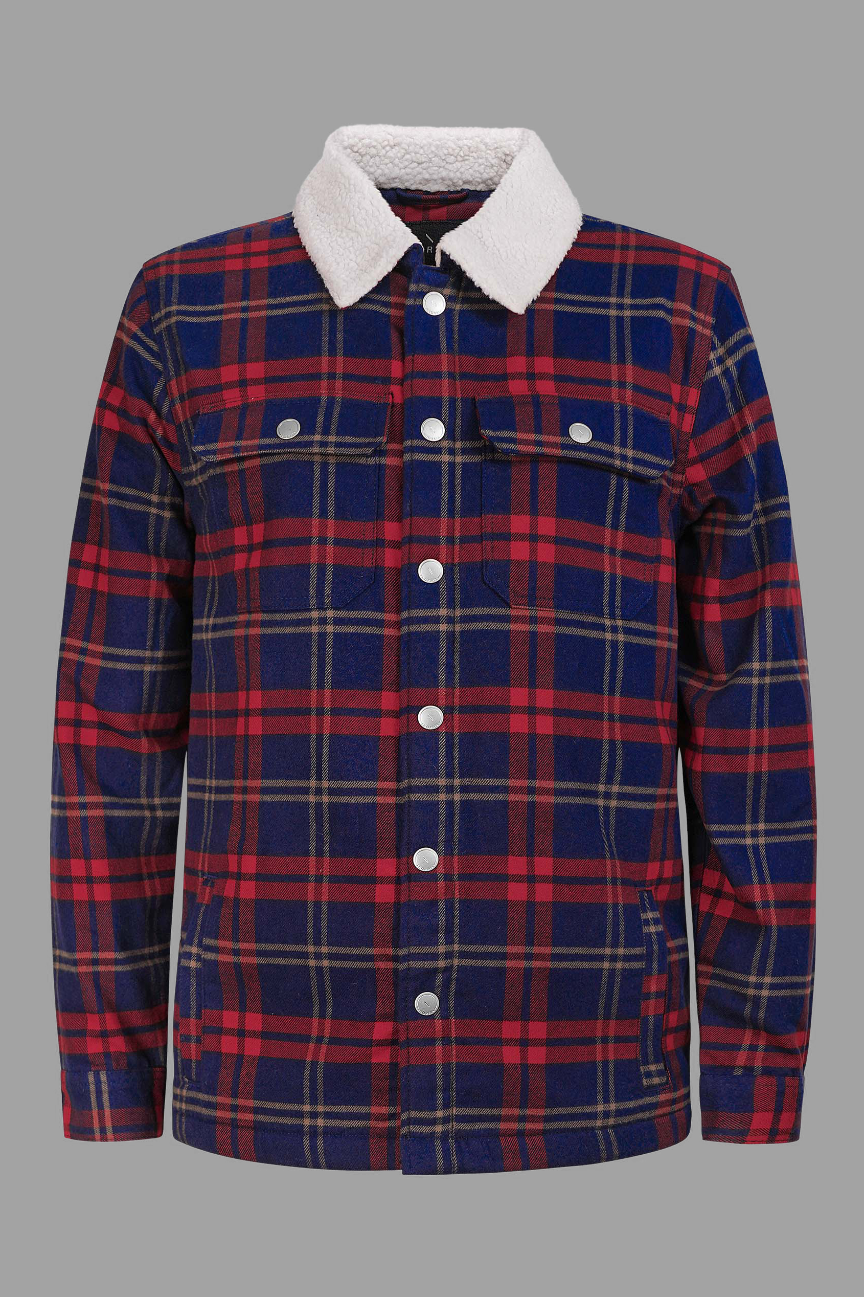 Tartan Check Borg Lined Shacket