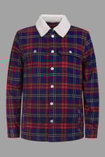 Tartan Check Borg Lined Shacket