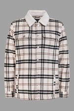 Tartan Check Borg Lined Shacket