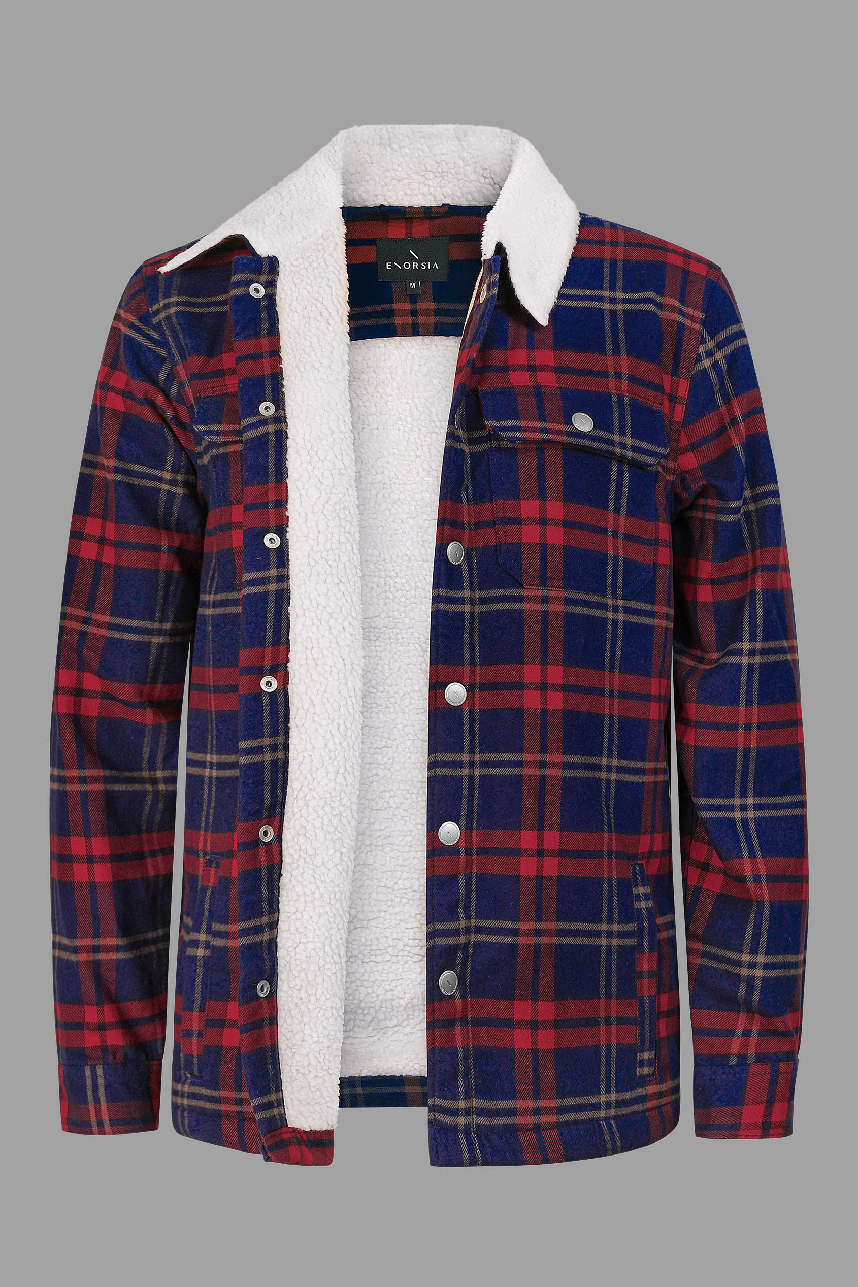 Tartan Check Borg Lined Shacket
