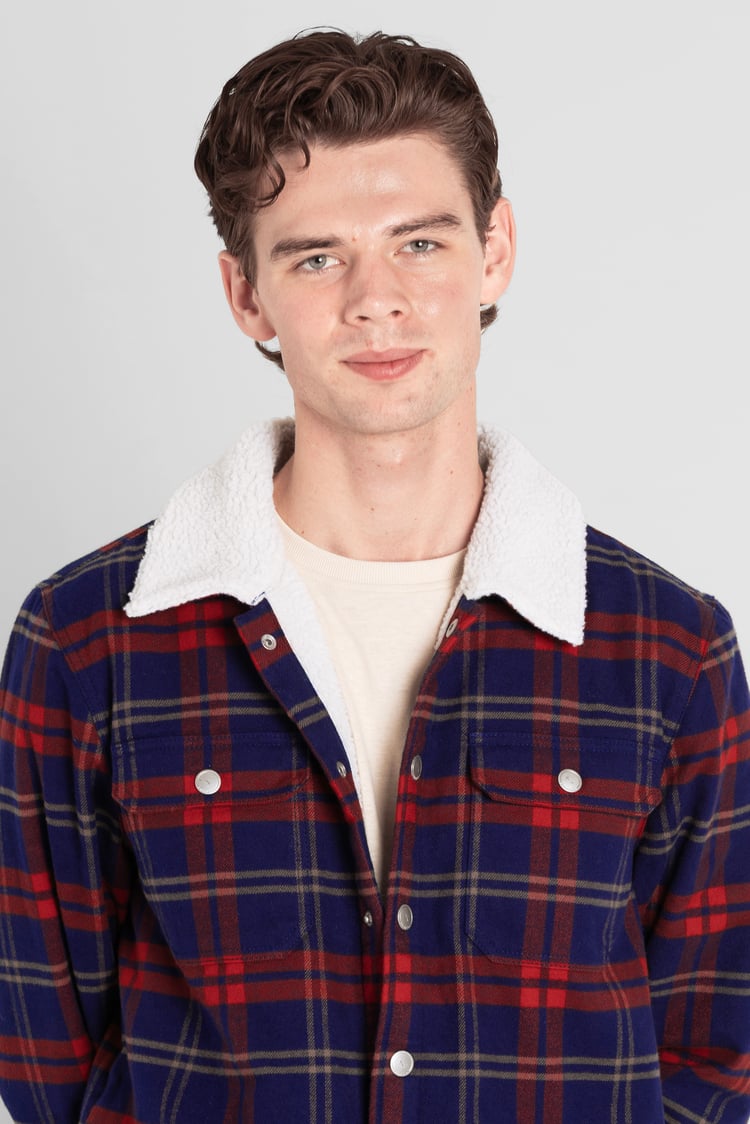 Tartan Check Borg Lined Shacket