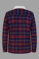 Tartan Check Borg Lined Cotton Shacket