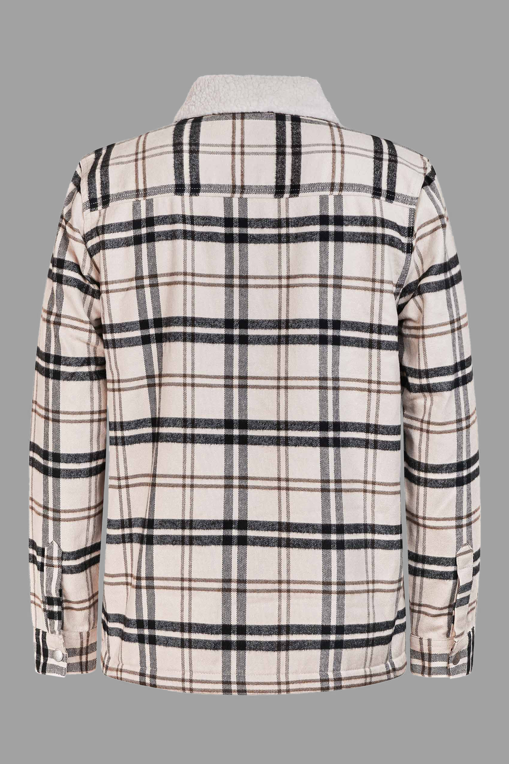 Tartan Check Borg Lined Shacket