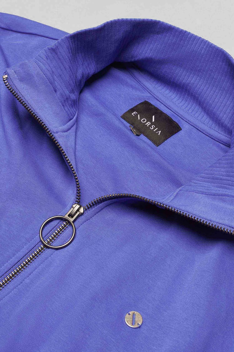 Funnel Neck Zip Through Sweatshirt