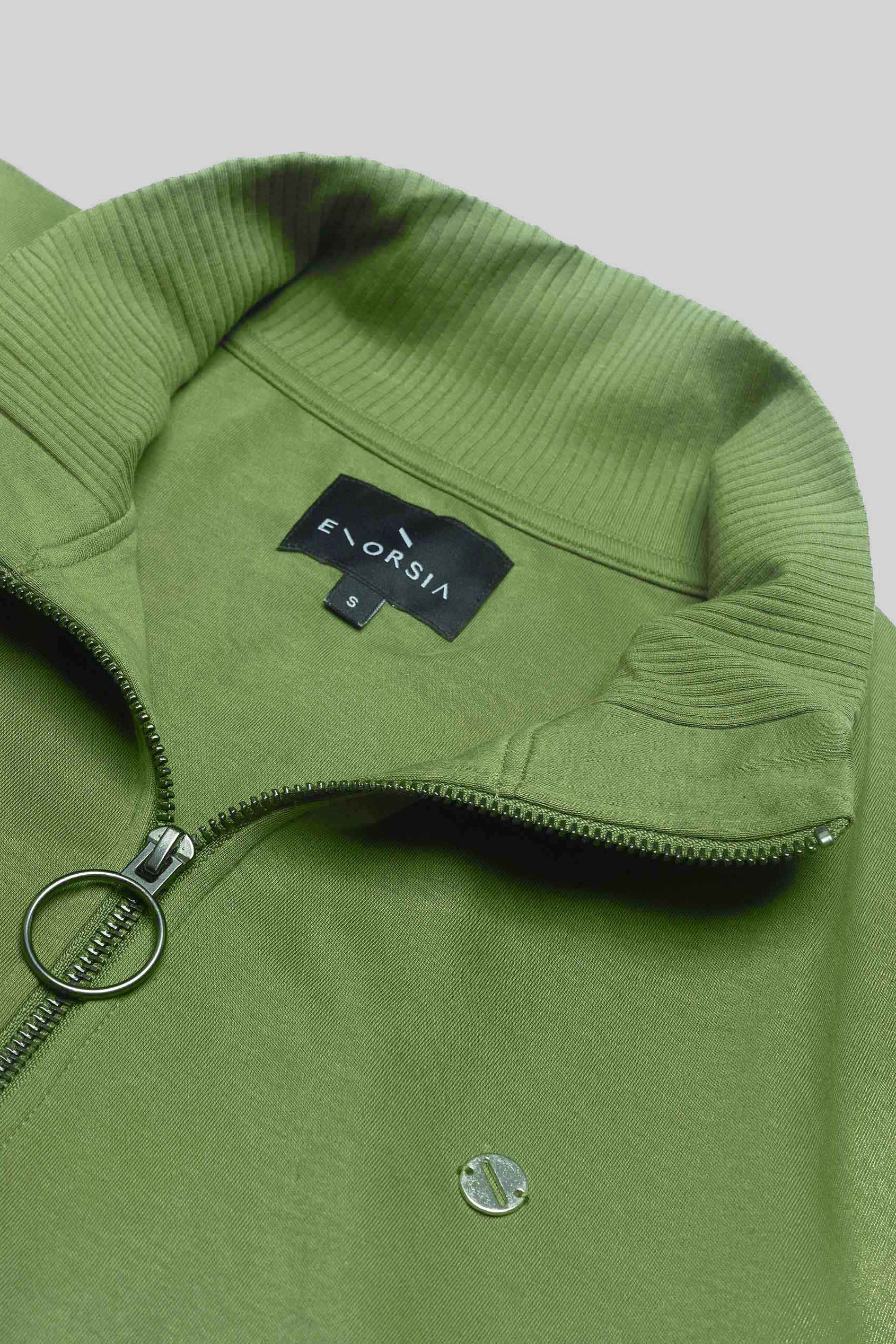 Funnel Neck Zip Through Sweatshirt