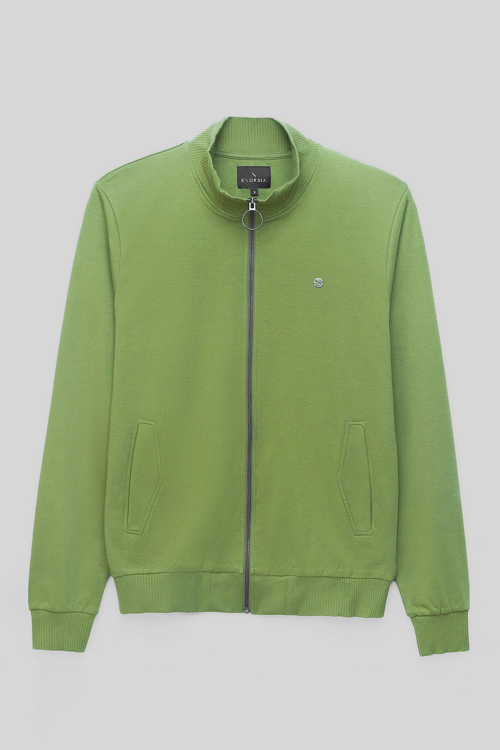 Funnel Neck Zip Through Sweatshirt