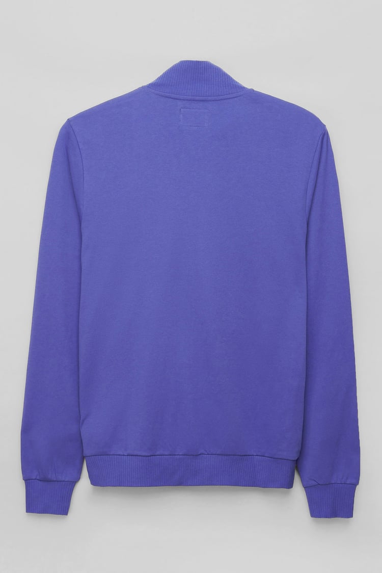 Funnel Neck Zip Through Sweatshirt
