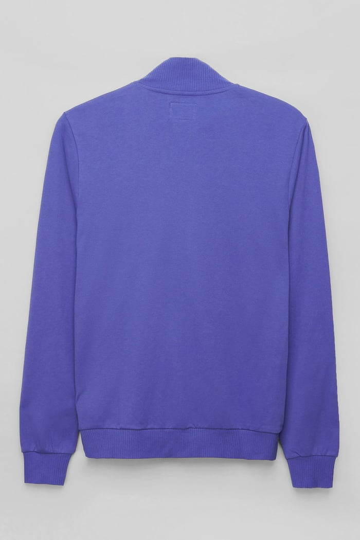 Funnel Neck Zip Through Sweatshirt