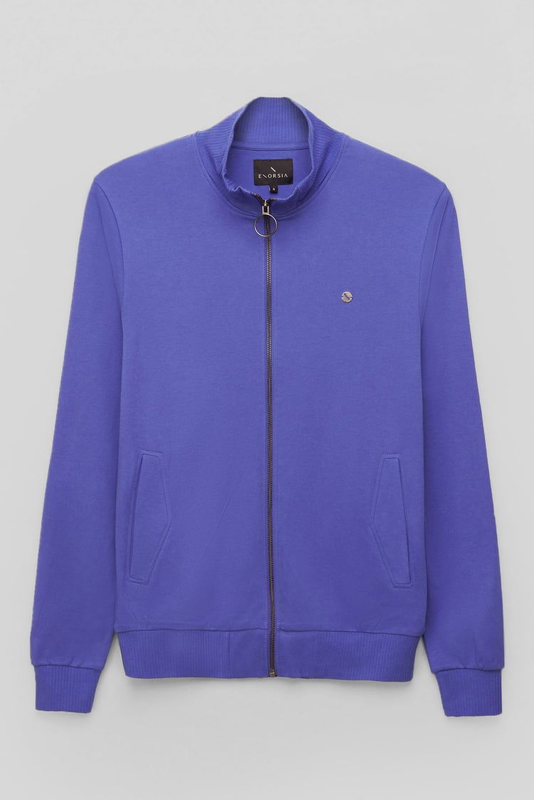 Funnel Neck Zip Through Sweatshirt