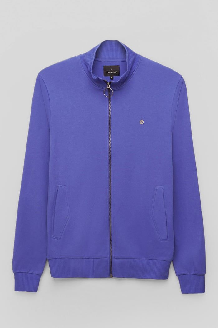 Funnel Neck Zip Through Sweatshirt