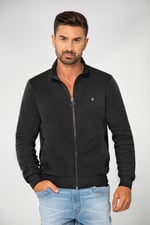 Funnel Neck Zip Through Sweatshirt