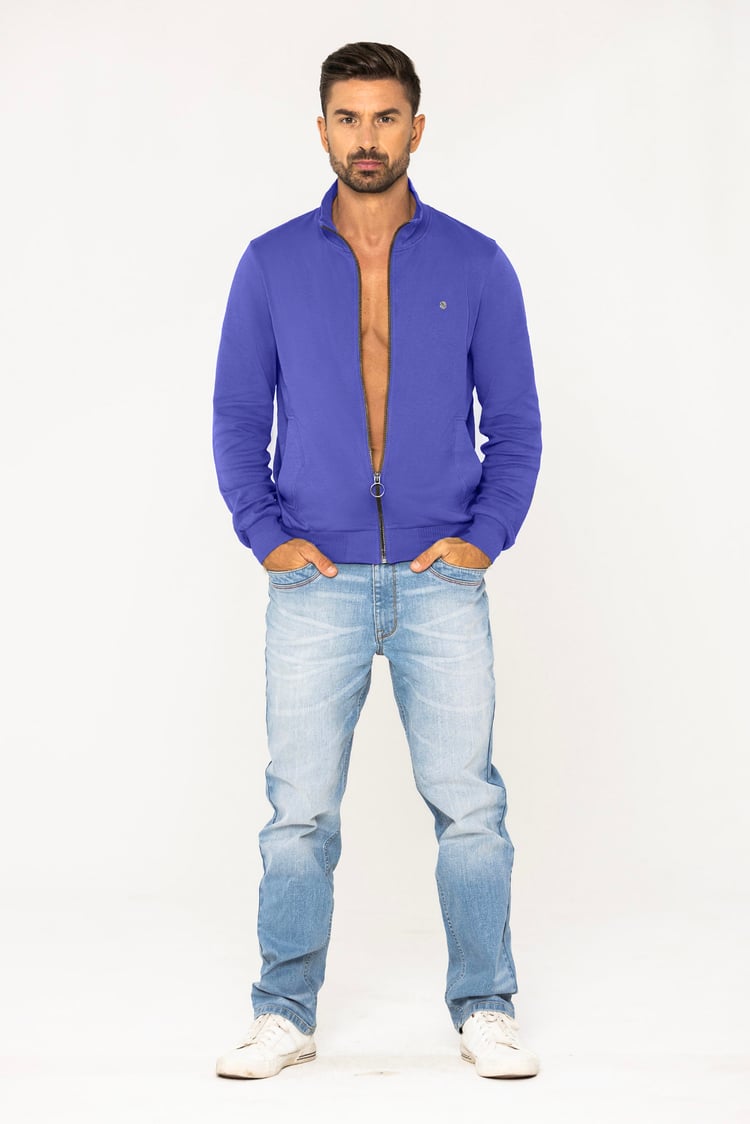 Funnel Neck Zip Through Sweatshirt