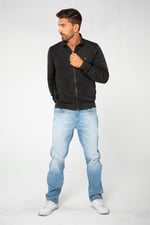 Funnel Neck Zip Through Sweatshirt