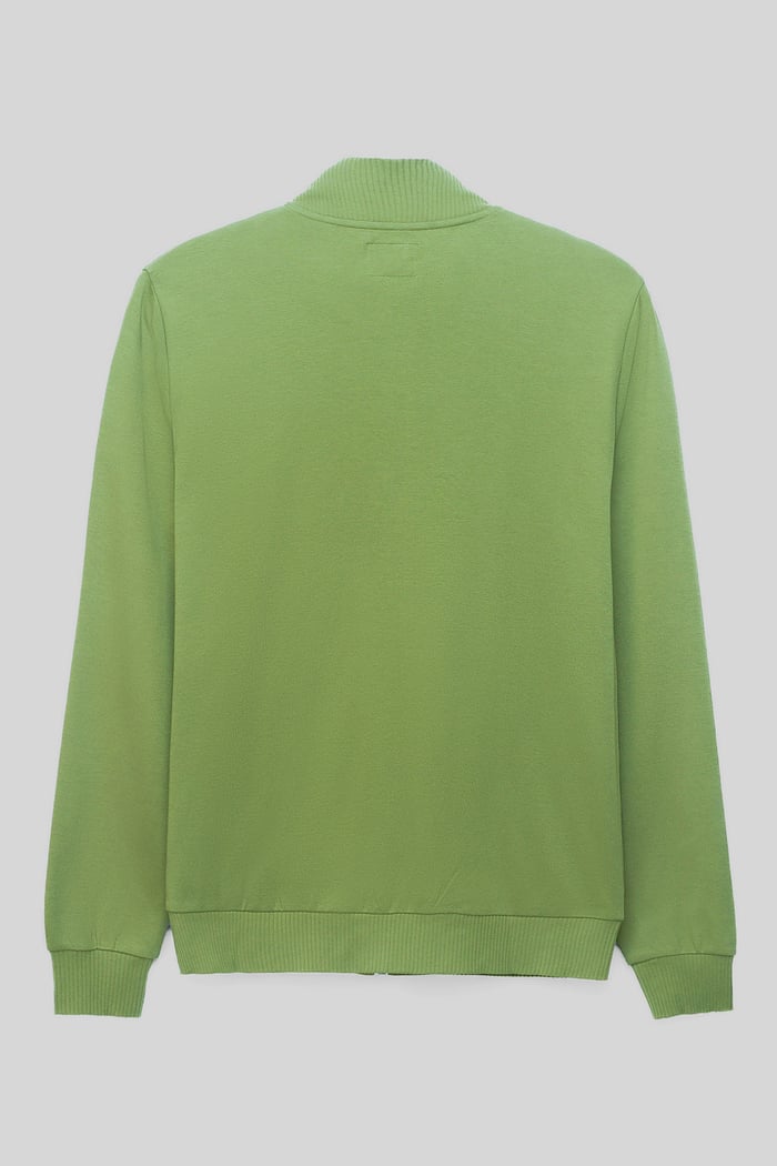 Funnel Neck Zip Through Sweatshirt