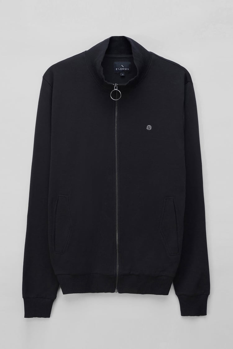 Funnel Neck Zip Through Sweatshirt