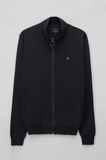 Funnel Neck Zip Through Sweatshirt