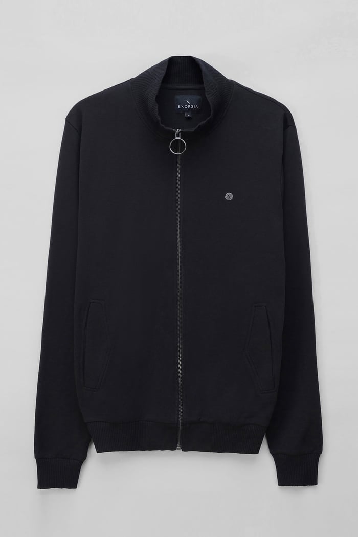 Funnel Neck Zip Through Sweatshirt