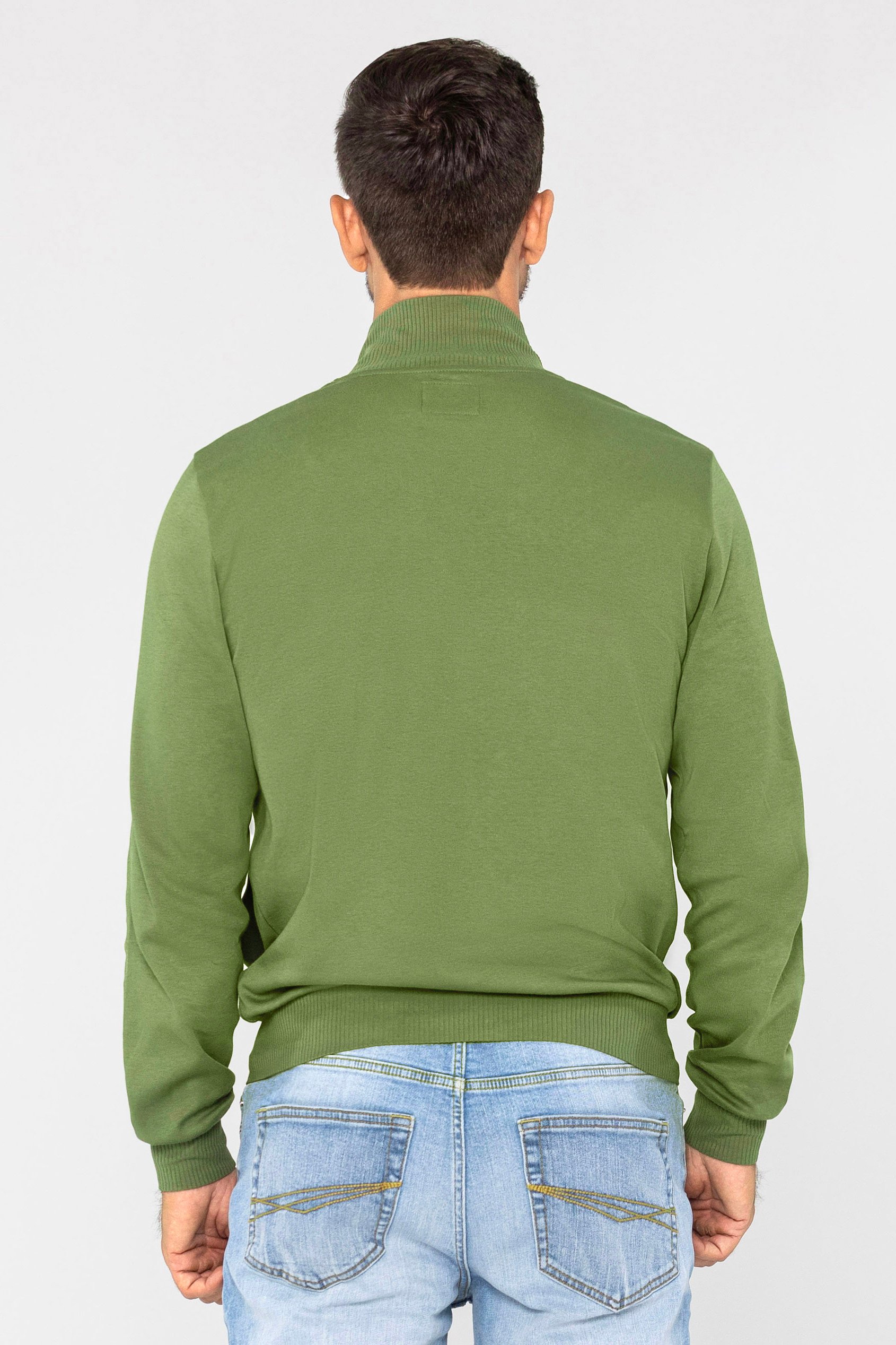 Funnel Neck Zip Through Sweatshirt