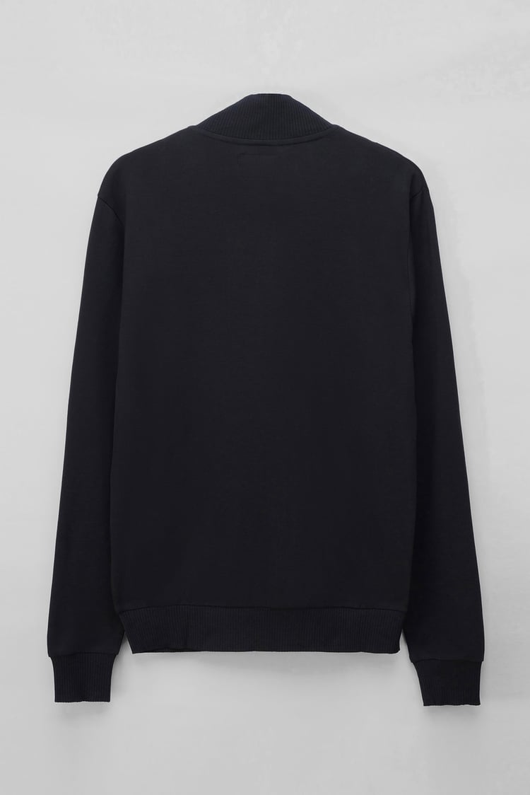 Funnel Neck Zip Through Sweatshirt