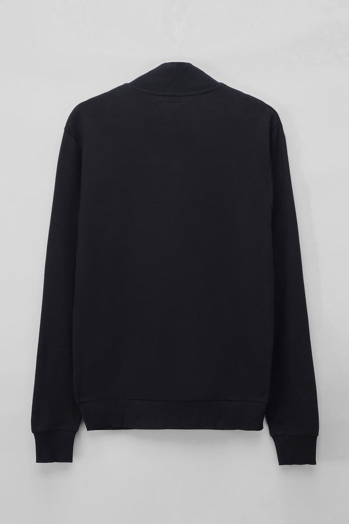Funnel Neck Zip Through Sweatshirt