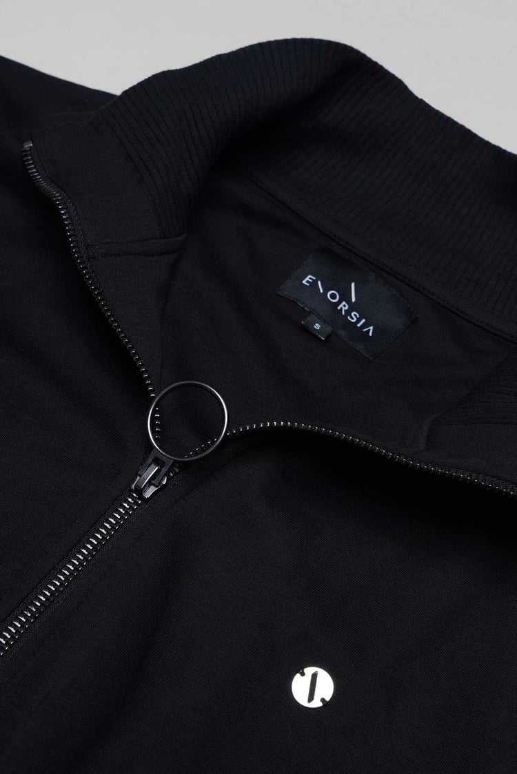 Funnel Neck Zip Through Sweatshirt