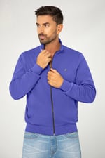 Funnel Neck Zip Through Sweatshirt