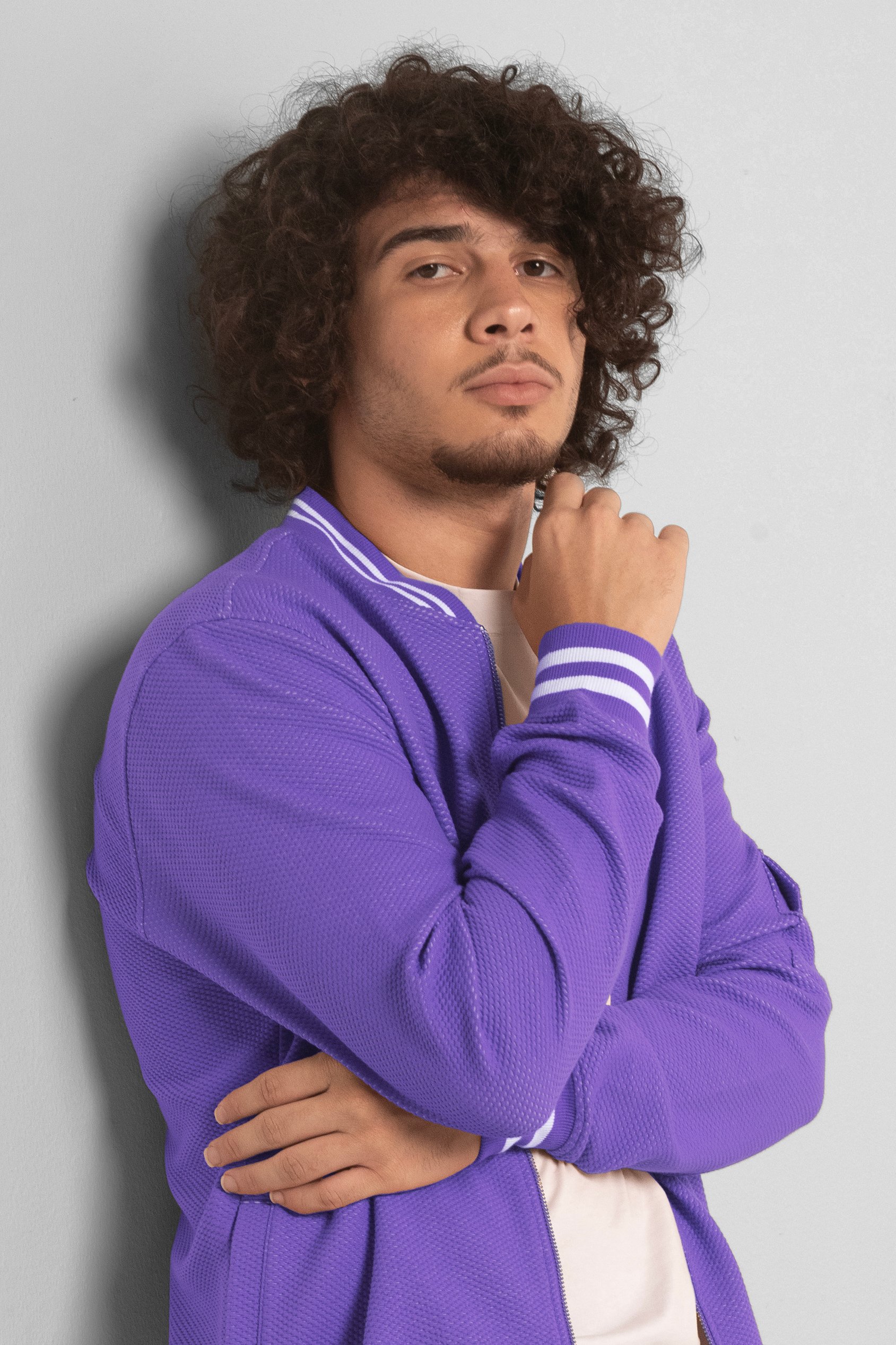 Heavy Waffle Bomber Jacket