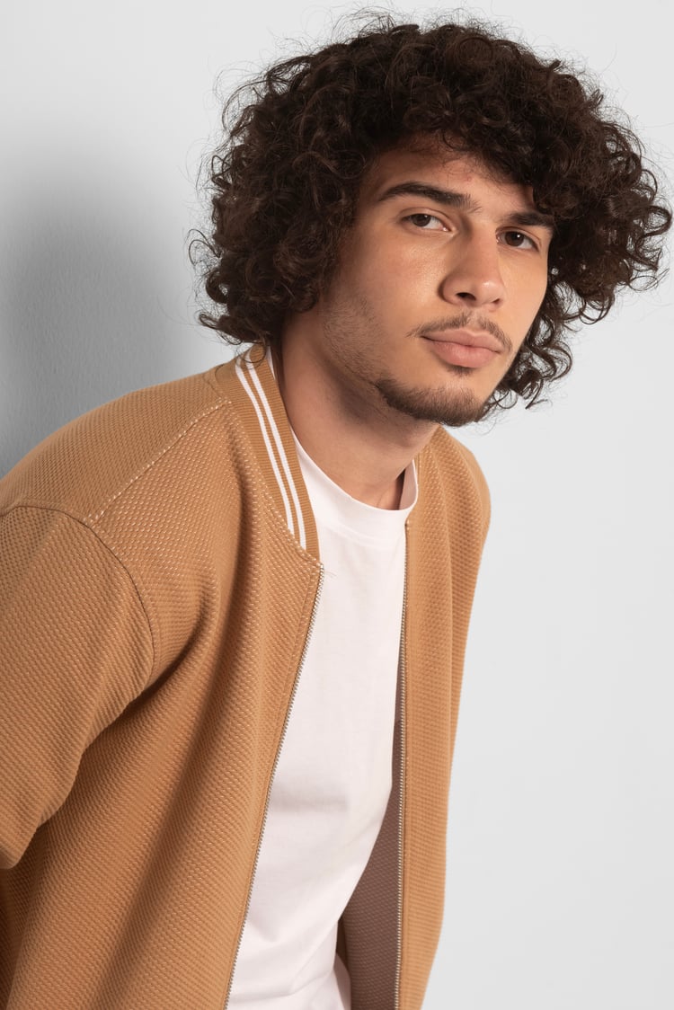 Heavy Waffle Bomber Jacket