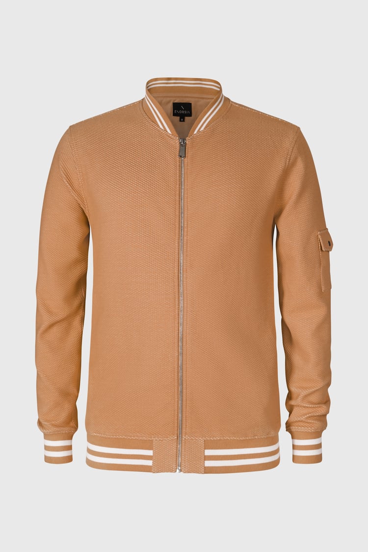 Heavy Waffle Bomber Jacket