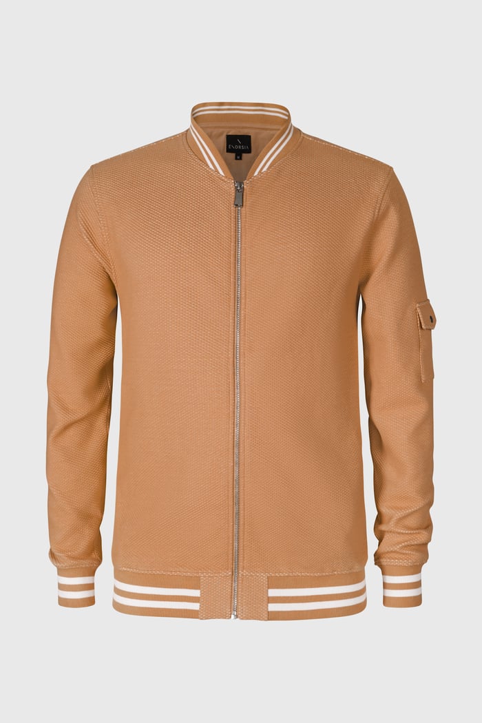 Heavy Waffle Bomber Jacket