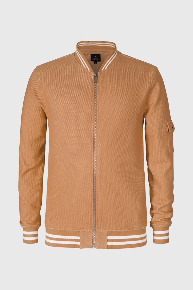 Heavy Waffle Bomber Jacket