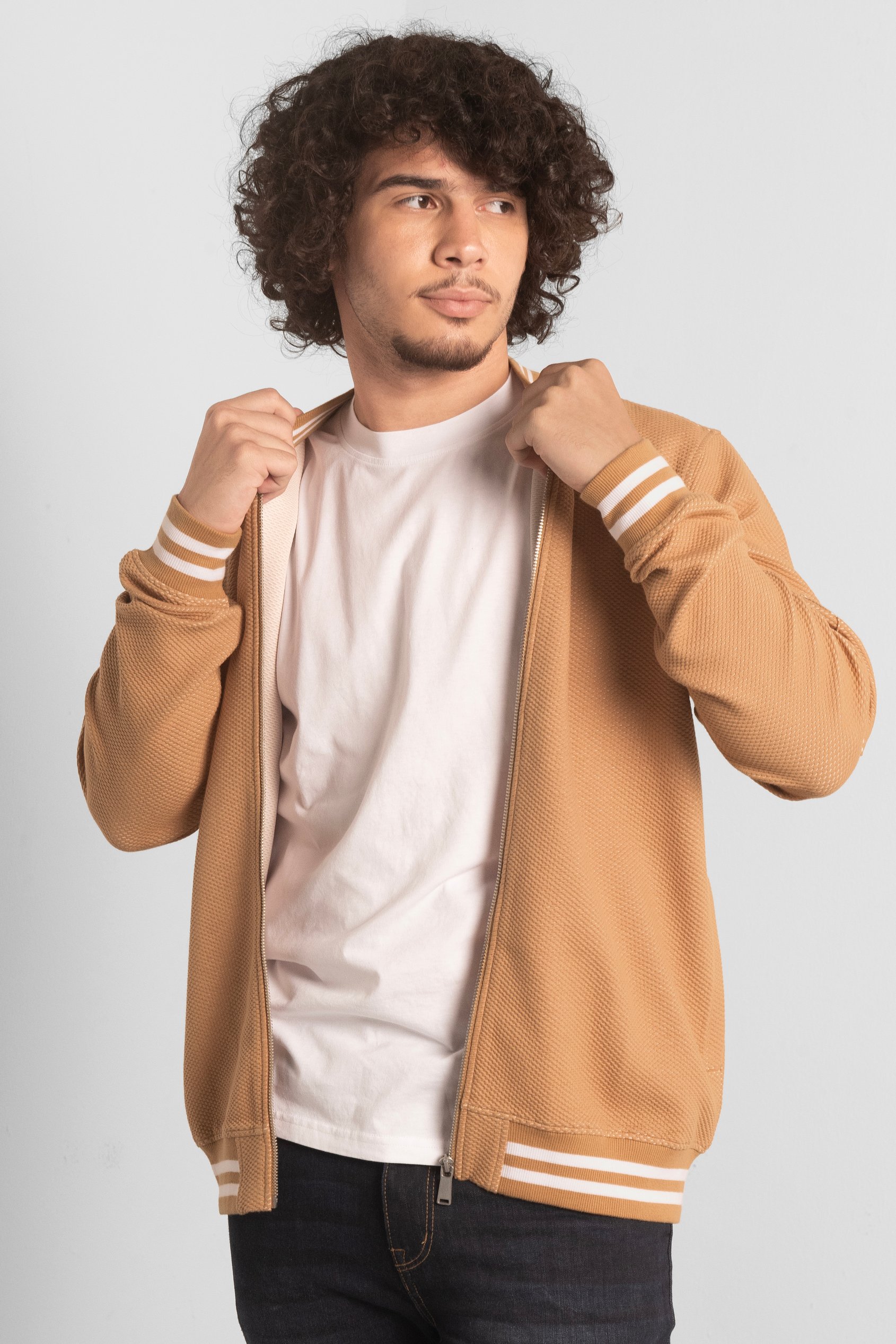 Heavy Waffle Bomber Jacket