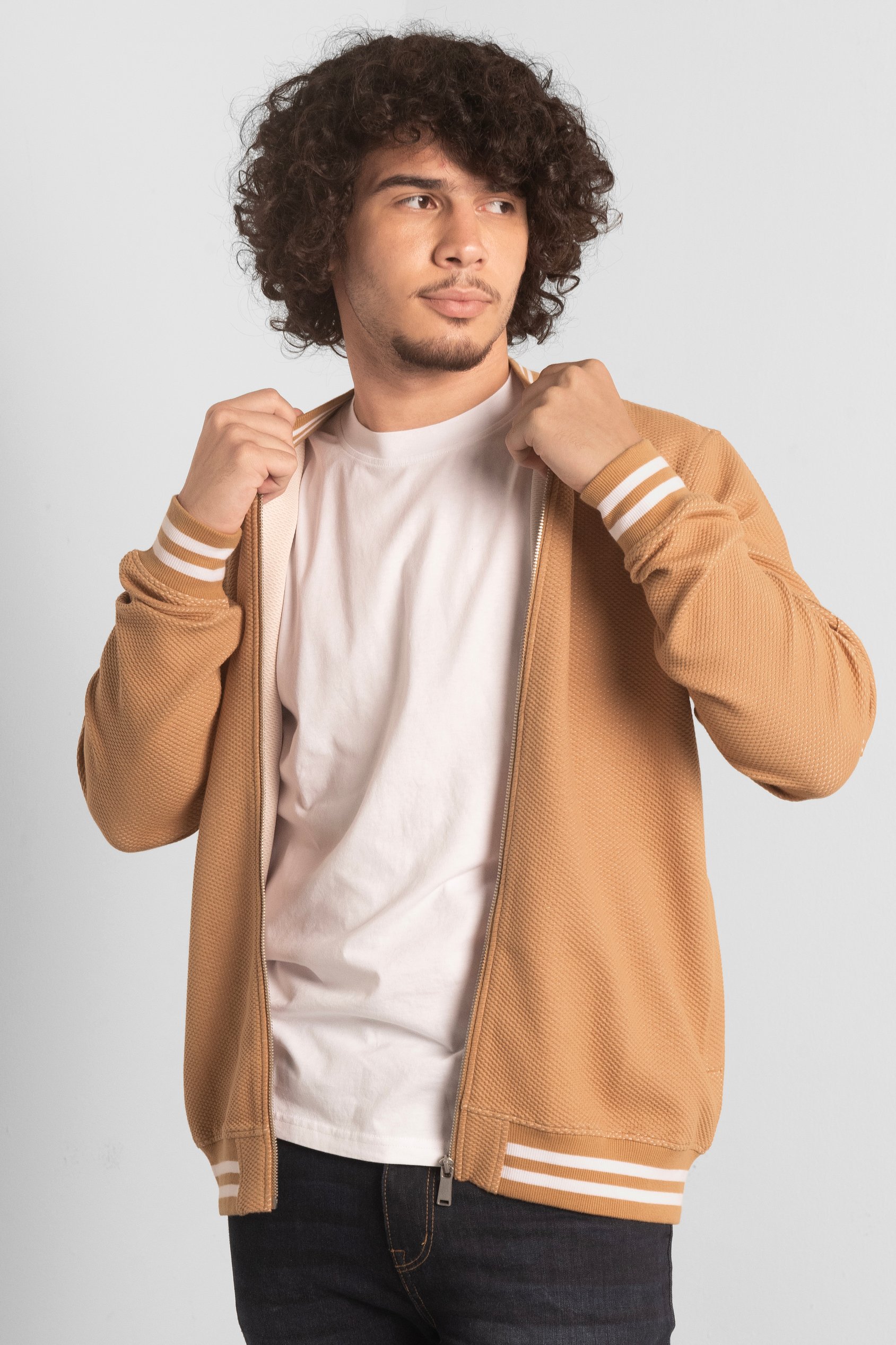 Heavy Waffle Bomber Jacket