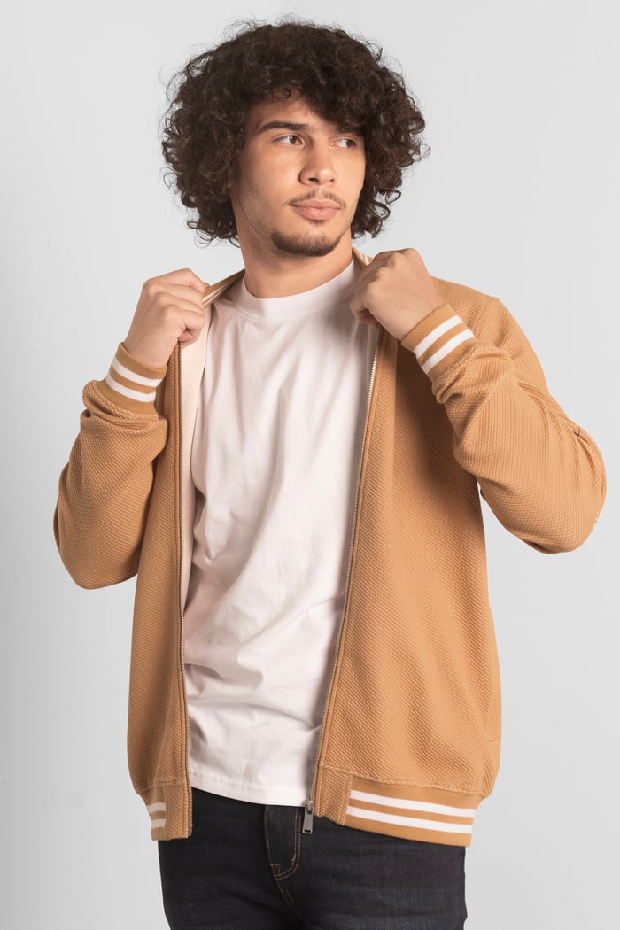 Heavy Waffle Bomber Jacket