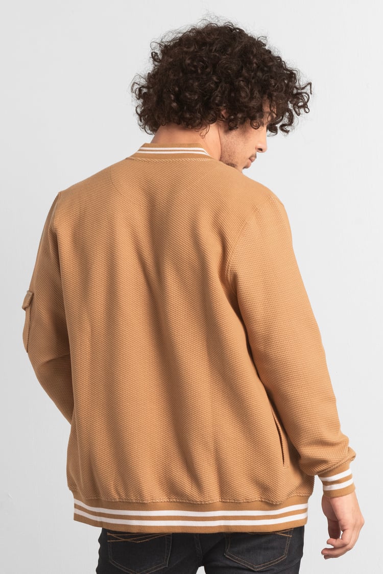 Heavy Waffle Bomber Jacket