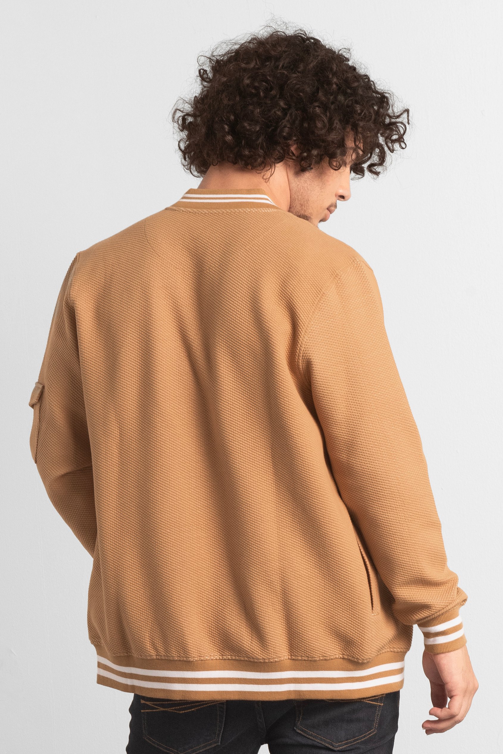 Heavy Waffle Bomber Jacket