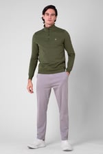 Elbow Patch Half Zip Sweatshirt