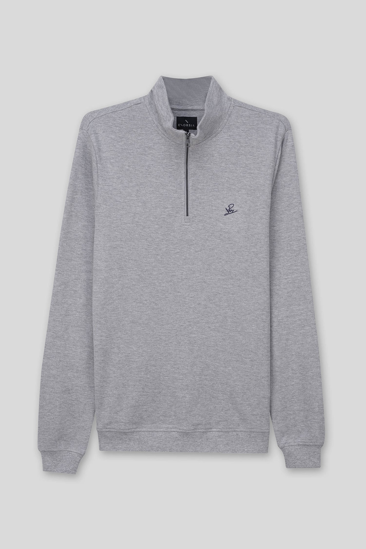 Elbow Patch Half Zip Sweatshirt