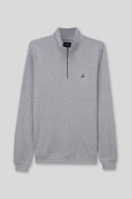 Elbow Patch Half Zip Sweatshirt