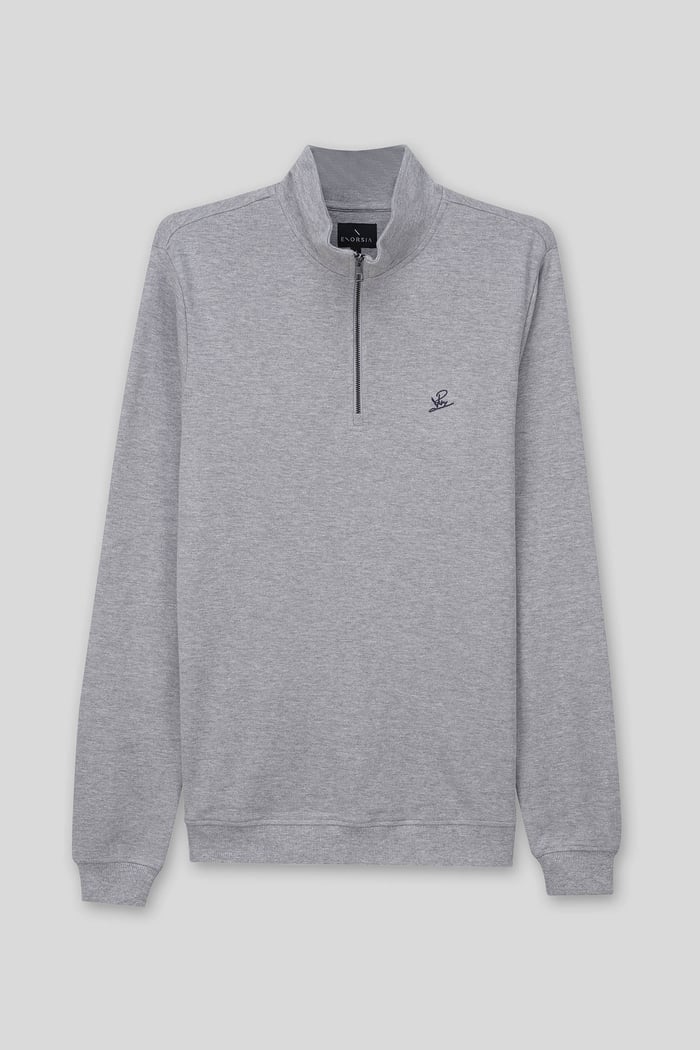 Elbow Patch Half Zip Sweatshirt