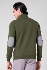 Elbow Patch Half Zip Sweatshirt
